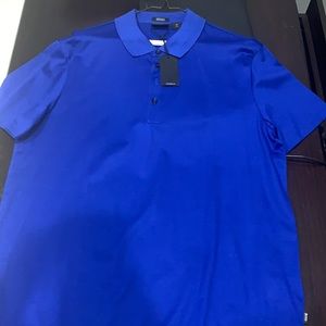 Electric blue collar shirt